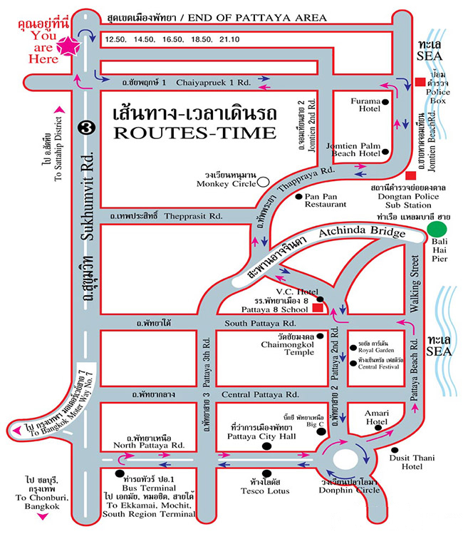 Схема движения автобуса 