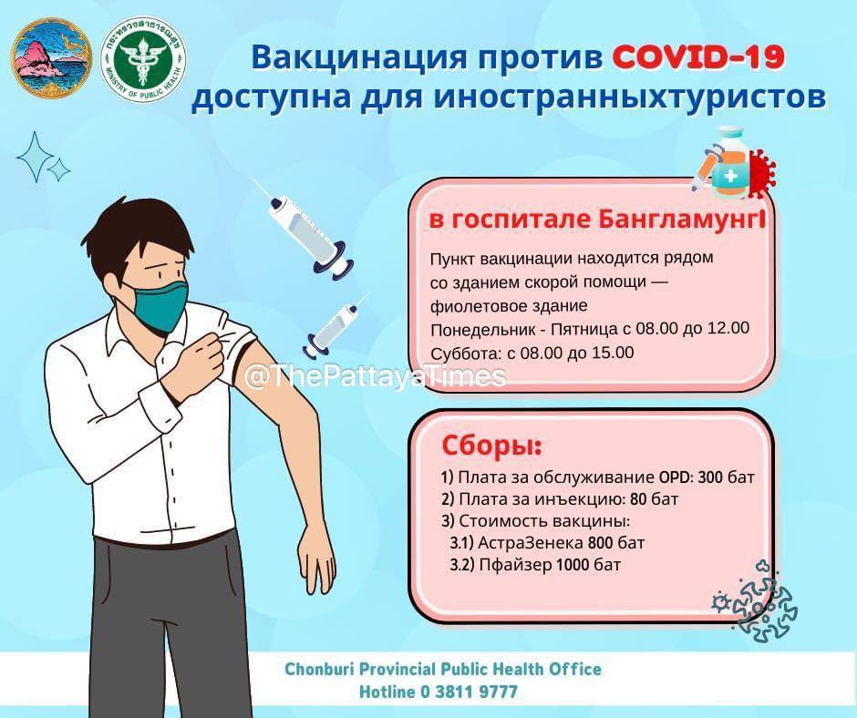 Вакцинация против COVID-19 для иностранных туристов